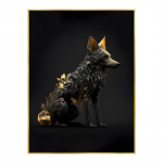 Mustkuld Kotkas L&otilde;vihunt Plakatid Loomad Dekoratiivmaalid L&otilde;uend Seinakunst P&otilde;hjamaade Esteetilised pildid Elutoa Kodukaunistus 21x30cm No Framed