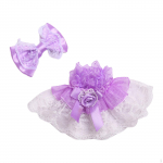 2 Pieces Mini 6 inch Doll Clothes with Bow Headdress Skirt Outifits roosa