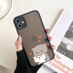 Ma armastan sind Cartoon Peach Mochi Cat telefoni&uuml;mbris P&otilde;rutuskindel iPhone13 12 11 Pro Max XR X XS 7 8 Plus naljakas paari kassi kate iphone 11pro max