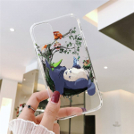 Ghibli Miyazaki Totoro sprite away telefoni&uuml;mbris, l&auml;bipaistev pehme iPhone'i jaoks 12 11 13 7 8 6 s pluss x xs xr pro max mini iphone 12