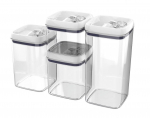Better Homes & Gardens Silindrite komplekt 4 tk, Flip Tite ruudukujuline toiduhoiukomplekt United States