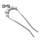 Prantsuse juuksehark Elegantne Kunstp&auml;rliga libisemisvastane Pikad Paksud Juuksed Updo Bun Metallist U-kujuline juuksen&otilde;el pulk Naiste T&uuml;drukute Juukseaksessuaarid kuldne