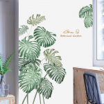 DIY Beach Tropical Leaves Seinakleebised Vin&uuml;&uuml;lkleebisega seinamaaling 90*30