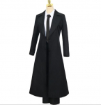 Chainsaw Man Makima Cosplay Kost&uuml;&uuml;mid Hayakawa Aki Must &Uuml;htne Denji Deemonik&uuml;tt &Uuml;likonnid J&otilde;ulu Halloweeni Karnevali Kost&uuml;&uuml;mid S beež