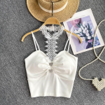 Gooti Grunge Y2k Riputatav Kaelusega Naiste Seksikas Armastus Teemant Pitsist Rihmad Toru Topid Esteetiline Moedisain Streetwear Vest Pidu One Size must