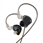 KZ ZS10 Pro 3,5 mm juhtmega k&otilde;rvasisesed k&otilde;rvaklapid 1DD+4BA h&uuml;briid HiFi muusikak&otilde;rvaklapid, 2 kontaktiga spordipeakomplekt No Mic must
