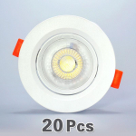 20 tk LED s&uuml;vistatav laevalgusti 5W 7W 9W 12W 110V/220V Laevalgusti S&uuml;vistatav valgusti &Uuml;mar/Ruudukujuline LED paneelvalgusti Spotvalgusti 3W 220V&Warm white 3000K