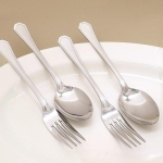 Table Art Vaht Laualusikas + Kahvli Komplekt, 2 tk Lusikas + 2 tk Kahvel, Korea populaarsed lauan&otilde;ud white