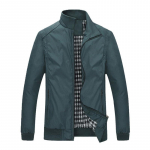 Kevadine paks meeste pommimeeste mootorratta piloodi jope Ruuduline Trench-mantel Suurem&otilde;&otilde;tmeline lahtine UV-kaitse Tuulejope Spordir&otilde;ivad T&auml;navar&otilde;ivad Meeste jope 2XL tumesinine v&auml;rv