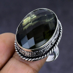Smoky Topaz Gemstone handmade 925 Sterling Silver gift Jewelry Ring Size 7 C8M65
