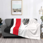 Jumal meiega Tekid Ruuduline soe flanellist Saksa impeeriumi vapi lipu viskamise tekk auto voodipesule diivanitekk 100x125cm 40x50in gray