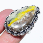 Natural Bumblebee Jasper Gemstone 925 Sterling Silver Gift Ring Size 9 b8z85