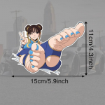 DN98#15cm Anime kung fu t&uuml;druk istub maas Vin&uuml;&uuml;list autokleebis Veekindel vin&uuml;&uuml;lkleebis Autotarvikud Dekoratsioon 15x11cm