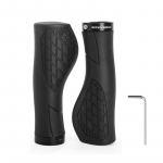 Jalgratta k&auml;epidemed Ergonoomilised kummist libisemiskindlad p&otilde;rutuskindlad maastikuratta juhtraua kate &Uuml;hekordse lukustusega mugavad pehmed jalgrattaosad must