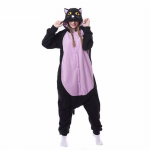 Midnight Cat Onesie Anime pidžaamad t&auml;iskasvanutele Mehed Kigurumi Naiste &Uuml;heosalised pidžaamad Magamisriided Cosplay kost&uuml;&uuml;m Halloweeni L