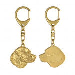 Labrador Retriever - Gilded key ring with dog in gift box, handbag decoration, luxury accessory by Art-Dog brand