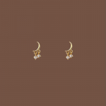 Moon Stud K&otilde;rvar&otilde;ngad Naiste Kerge Luksus V&auml;ike Mikroinkrusteeritud Tsirkoon V&auml;ike Kuu K&otilde;rvar&otilde;ngad Suvised Kuu Splash Galaxy K&otilde;rvar&otilde;ngad Seaside Beach