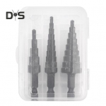 3 tk astmeline puur, terav ja k&otilde;va, kiire terasest kuuskantvars, sirge soonega astmeline puur, koduvarustus 3pcs