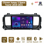 Androidi autoraadio Citroen Jumpy 3 Space Tourer 2016-2021 multimeediumipleieri peakomplekti stereo-GPS-i navigatsioonis&uuml;steemi jaoks BT WIFI 1+16 GB 1+16GB