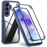 360 T&auml;iskaanega kaitse&uuml;mbris Samsungile A55 A54 5G A35 A15 A14 A34 A53 A73 A33 A13 A52S A32 A12 p&otilde;rutuskindel telefoni kate A55 5G safiirsinine v&auml;rv