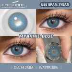 EYESHARE Fashion Colored Contact Lenses Various Styles Blue Contact Lenses Brown-Gray Eyeglass Lenses Chocolate Colored Contact Lenses 1 Pair