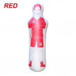 160 cm PVC t&auml;iskasvanutele m&otilde;eldud t&auml;ispuhutav jalgpalliv&auml;ravavahi soolojalgpallitreeneri trummel, mannekeeni t&ouml;&ouml;riist, t&auml;ispuhutav punane