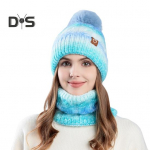 2 tk/komplekt naiste talvem&uuml;tsi ja salli komplekt pl&uuml;&uuml;sist palli sisekujundus kontrastv&auml;rvi paks pl&uuml;&uuml;sjoon k&uuml;lmakindel nokam&uuml;ts, suusatamine, jalgrattas&otilde;it, kaelakate hall