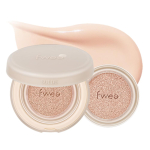 FWEE Pucushion Suede BEST Color Pucushion SPF 50+ PA+++ #Easy cover #External moisture #Comfortable mat, 01 Fair Suede original + refill, 2 pieces beige