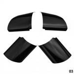 4 tk auto sisemise rooliratta katte katte kleebis Ford Focus MK2 2005 2006 2007 2008 2009 2010 2011 Dekoratsioonitarvikud must