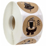 500 tk/rull &Uuml;mmargune j&otilde;ululoomade kleebised &Uuml;mbriku pitseri kleebis 500pcs/roll
