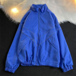 Harajuku Vintage jakk Naiste Gorpcore Oversized Y2k T&auml;navar&otilde;ivad Spordijoped Tuulejoped Gooti stiilis v&auml;limantlid S sinine