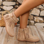 Nahast korterid naistele, pahkluu-suusasaapad, seemisnahast mood, vabaaja ja hubased jalutuskingad, 2025. aasta talv, uue kaubam&auml;rgi disainer, gooti saapad, mujer 36 must