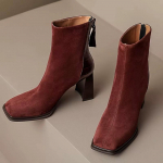 Suede Kandilised Terava Ninaga Naiste Pahkluusaapad Paksu Kontsaga Moekad K&otilde;rge Kontsaga Kingad 2025 Trend Disainer Pumbad Uued Gladiaator Talvesaapad Naistele 39 veinipunane v&auml;rv