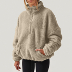 Naiste pl&uuml;&uuml;sist dressipluus Naiste mood vabaaja pikkade varrukatega tasku, n&ouml;&ouml;riga kapuutsiga t&otilde;mblukuga paks pullover dressipluus M khaki