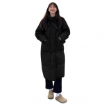 Talvine sulemantel Paksendatud polsterdatud aluskrae Kaela kaitse P&otilde;lvepikkuses Taskud T&otilde;mblukk Tuulekindel kuumusepidavus Igap&auml;evane k&uuml;lma ilmaga v&auml;lisriided M khaki