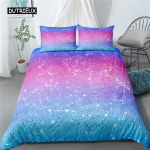 V&auml;rviline s&auml;delev tekikotikomplekt T&uuml;drukulik roosa pastellne moodne t&uuml;drukute naiste tekkikott Kahekordne Queen King pol&uuml;ester tekkikott 150x200cm 3pcs