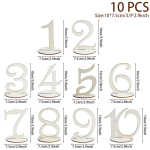 10 tk puidust lauanumbrisildi kuusnurkne hoidjakaart maal&auml;hedane pulmakihlus istmenumbrisildid &uuml;rituse peokaunistustarvikud