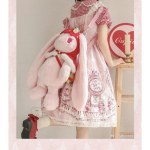 50 cm Roosa maasikaj&auml;nese krahv Dracula Rabbit pl&uuml;&uuml;sist nuku seljakott Skeleton Doll Anime m&auml;nguasi lastele kingitused In Stock