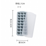 Korduvkasutatav 21 restiga j&auml;&auml;kuubiku kandik, vorm s&uuml;damekujuline silikoonist suur s&uuml;damekujuline j&auml;&auml;pallide valmistamise kokteil isetegemise baari veini j&auml;&auml;kuubiku valmistaja