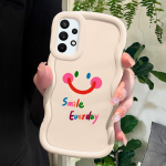 V&auml;rvitud mustriga Big Wave Edge pehmest silikoonmaterjalist Macaron telefoni&uuml;mbris, p&otilde;rutuskindel kaitsev kummist korpus Samsung Xiaomi Poco Redmi jaoks Samsung A54 5G must