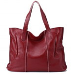 Ehtsast nahast kott Suured naiste nahast k&auml;ekotid Kuulus br&auml;nd Naiste kandekotid Suur naiste &otilde;lakott 44x12x30cm veinipunane v&auml;rv