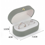 Velvet Trinket Box Ring Box Ehted Organiser Double Rings Boxjewelry Box as the picture