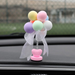 &Uuml;lestunnistus &otilde;hupall autokaunistused Automaatne keskkonsooli armatuurlaud raputav pea Balloon DIY Dekoratsioon Auto kergsavist ripatsid