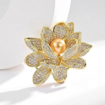 Pearl Lotus prossi tipptasemel disain Sense Corsage High-End Sense Niche v&auml;ike l&otilde;hnan&otilde;el kuld