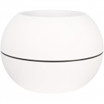 Bac &agrave; fleurs rond RIVIERA GRANIT BOULE - Plastique - Diam&egrave;tre 50 cm - Blanc