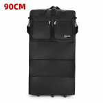 6 rattaga reisikott veekindel kaasaskantav veerev reisikohver &otilde;hukandekott Unisex laiendatavad kokkupandavad ratastega Oxfordi pagasikotid M(90*50*30cm) must