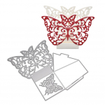 Butterfly dekoratiivne kinkekarbi raam metallist h&otilde;bedane &scaron;abloon, reljeef, l&otilde;ikevormid isetegemiseks v&auml;ljal&otilde;igete albumi paberist albumikaartide valmistamine h&otilde;be