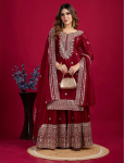 India Pakistani Bollywood Salwar Kameez Sharara Palazzo Komplekt Naiste Peoriided Etniline M vaarika