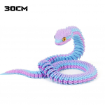 Helendav 30 cm 3D prinditud kobra madude kaunistus 3D prinditud loomad kirjutuslaua aksessuaarid toakaunistus Kontori laua ussi aasta ornament Deep Sea-30cm
