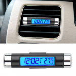 2in1 Mini Car Outlet LCD digitaalne sinine taustvalgustusega termomeetrikell 1pcs